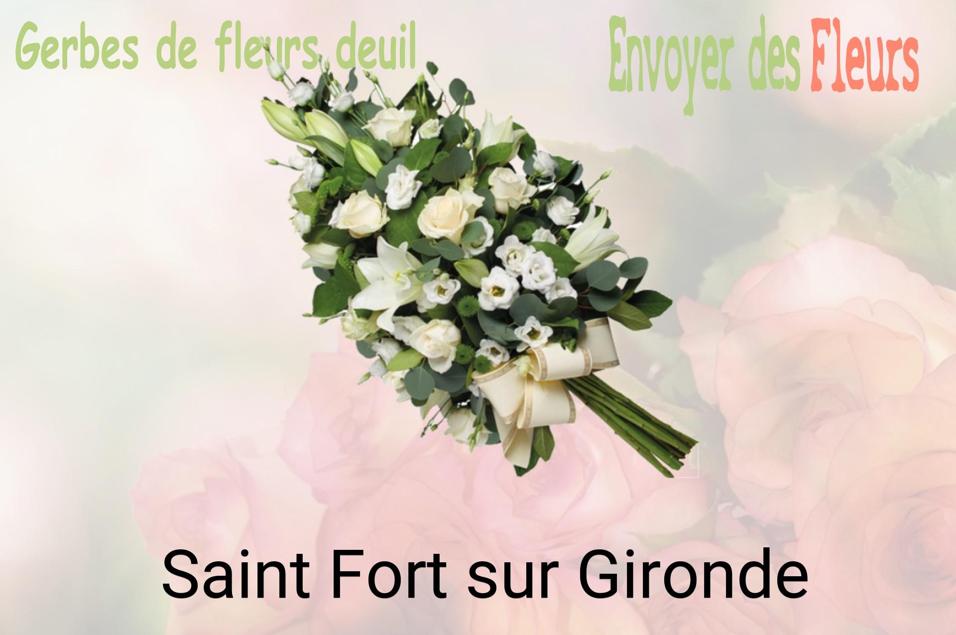 Gerbe de fleurs de deuil livrée à Saint-Fort-sur-Gironde